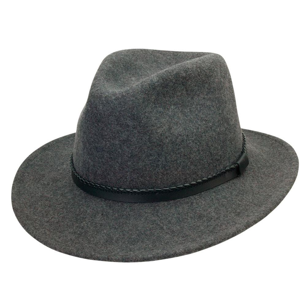 Black Creek Loden Mix 100 Percent Crushable Wool Dimensional Brim Hat - Flyclothing LLC