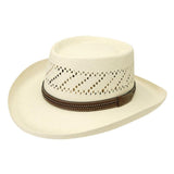 Black Creek Ivory Toyo Straw 3 1/4 Brim Vented Crown Hat - Flyclothing LLC