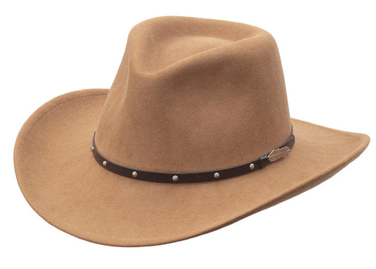 Black Creek Camel 100 Percent Crushable Wool 3 1/4 Brim Hat - Flyclothing LLC