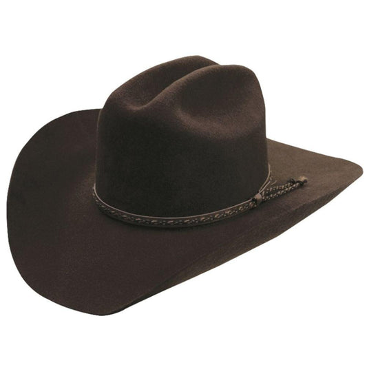 Silverado 100% Wool Felt Cattleman Crown 4 Brim Chocolate - Flyclothing LLC