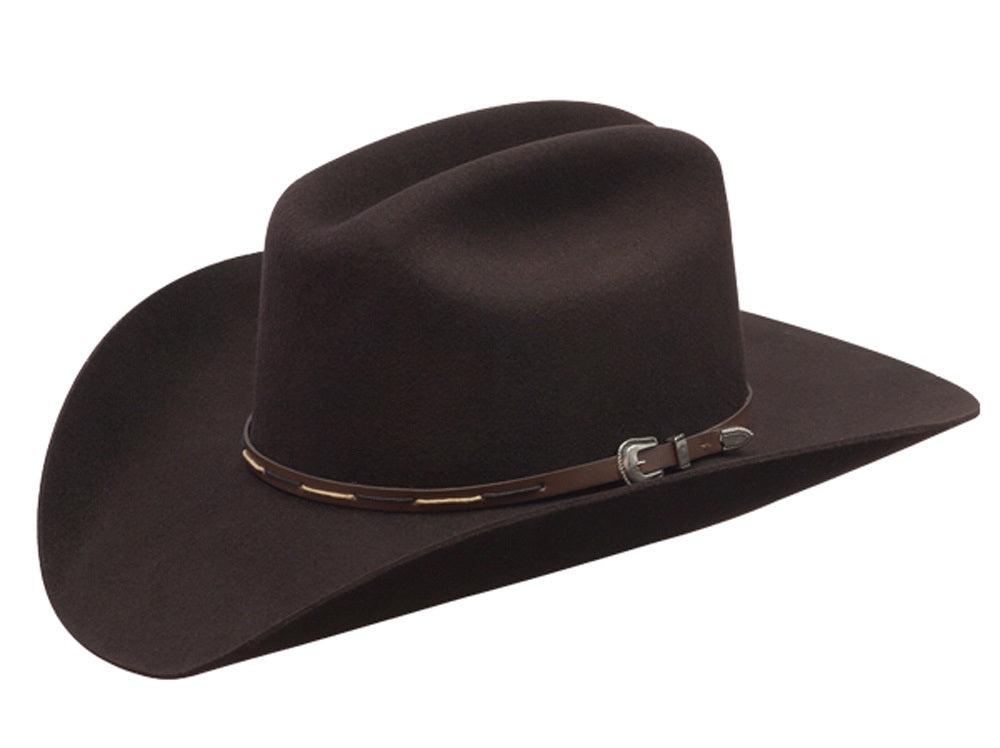 Silverado 100% Wool Felt Low Cattleman Crown 4 Brim Satin Lining Fancy Trim Cordova - Flyclothing LLC