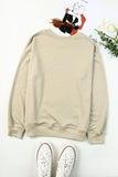 Drop Shoulder Ribbed Trim Sweatshirt - Flyclothing LLC