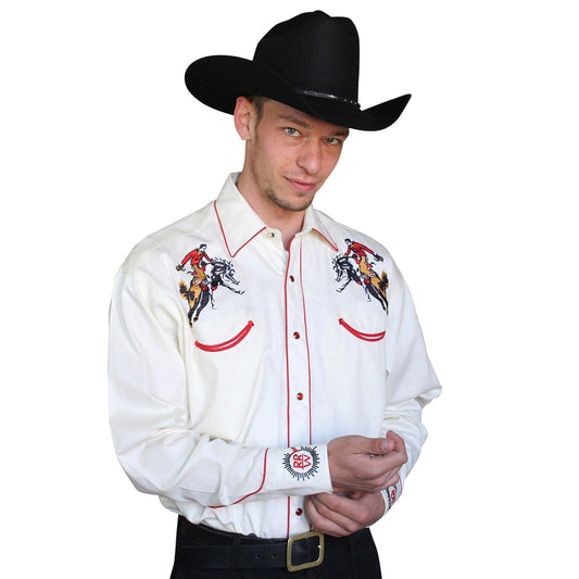 Rockmount Ranch Wear Mens Vintage Bronc Embroidered Western Shirt - Rockmount Clothing