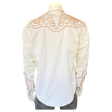 Rockmount Clothing Men's Boot Top Embroidered Western Shirt in Ivory - Flyclothing LLC