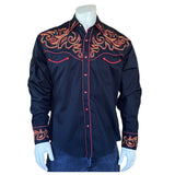 Rockmount Clothing Men's Boot Top Embroidered Western Shirt in Black - Rockmount Clothing