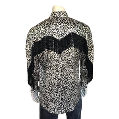 Rockmount Clothing Men's Rock Star Leopard Fringe Western Shirt - Flyclothing LLC