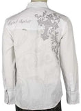 Rebel Spirit Rhinestone Cross Shirt (White) - Flyclothing LLC