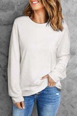 Round Neck Long Sleeve Top - Flyclothing LLC