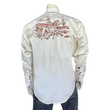 Rockmount Clothing Men's Ivory Vintage Rider Western Embroidery - Rockmount Clothing