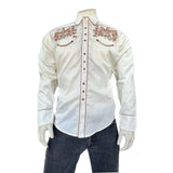 Rockmount Clothing Men's Ivory Vintage Rider Western Embroidery - Rockmount Clothing