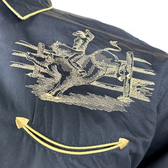 Rockmount Clothing Men's Black Vintage Bull Rider Embroidery
