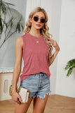 Round Neck Tank Top - Trendsi