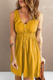 Sleeveless Button Down Mini Dress - Flyclothing LLC