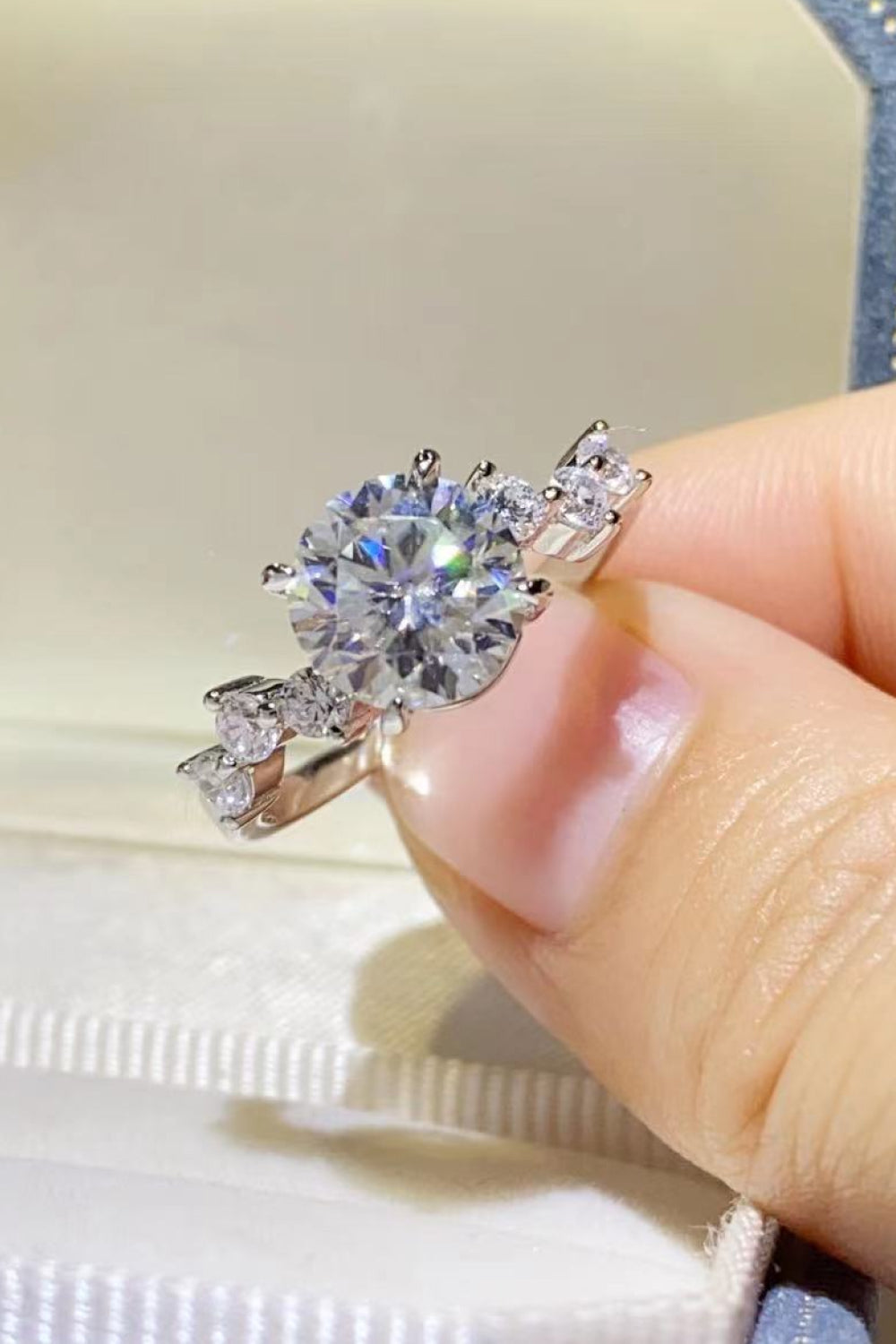 2 Carat Moissanite 925 Sterling Silver Ring - Flyclothing LLC