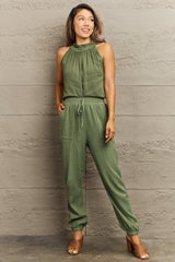 Tie Waist Long Pants with Pocket - Flyclothing LLC