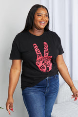 mineB Full Size Graphic Tunic T-Shirt - Flyclothing LLC