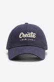 CREATE NEW LIFE Adjustable Cotton Baseball Cap - Trendsi