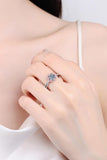 1 Carat Moissanite Flower-Shaped Crisscross Ring - Flyclothing LLC