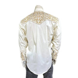 Rockmount Clothing Men's Vintage Ivory with Gold Tooling Embroidery Shirt - Rockmount Clothing