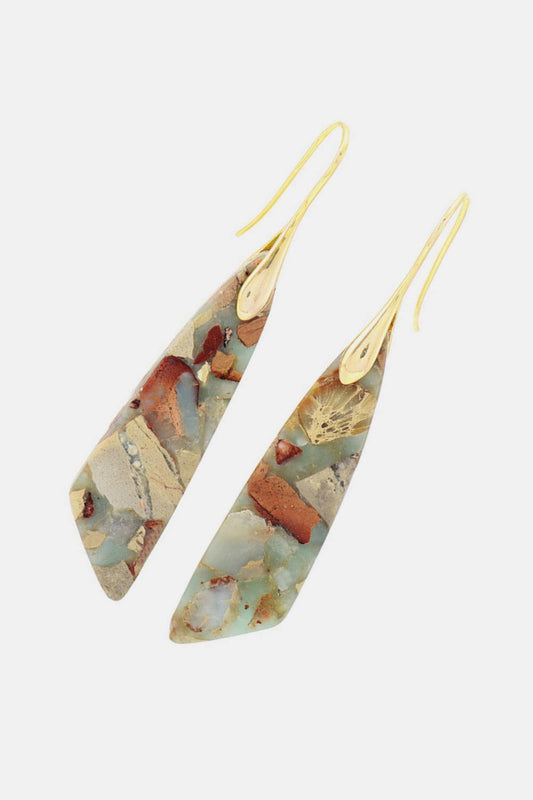 Handmade Natural Stone Dangle Earrings - Flyclothing LLC