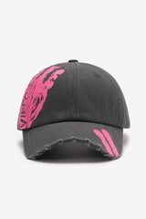 VIBRA Graphic Distressed Adjustable Baseball Cap - Flyclothing LLC