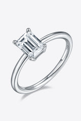 1 Carat Moissanite 925 Sterling Silver Solitaire Ring - Flyclothing LLC