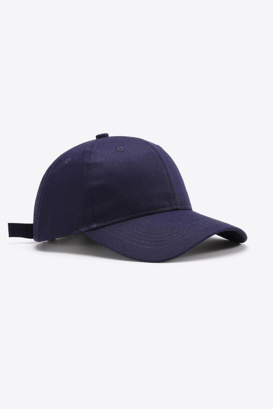 Plain Adjustable Cotton Baseball Cap - Flyclothing LLC