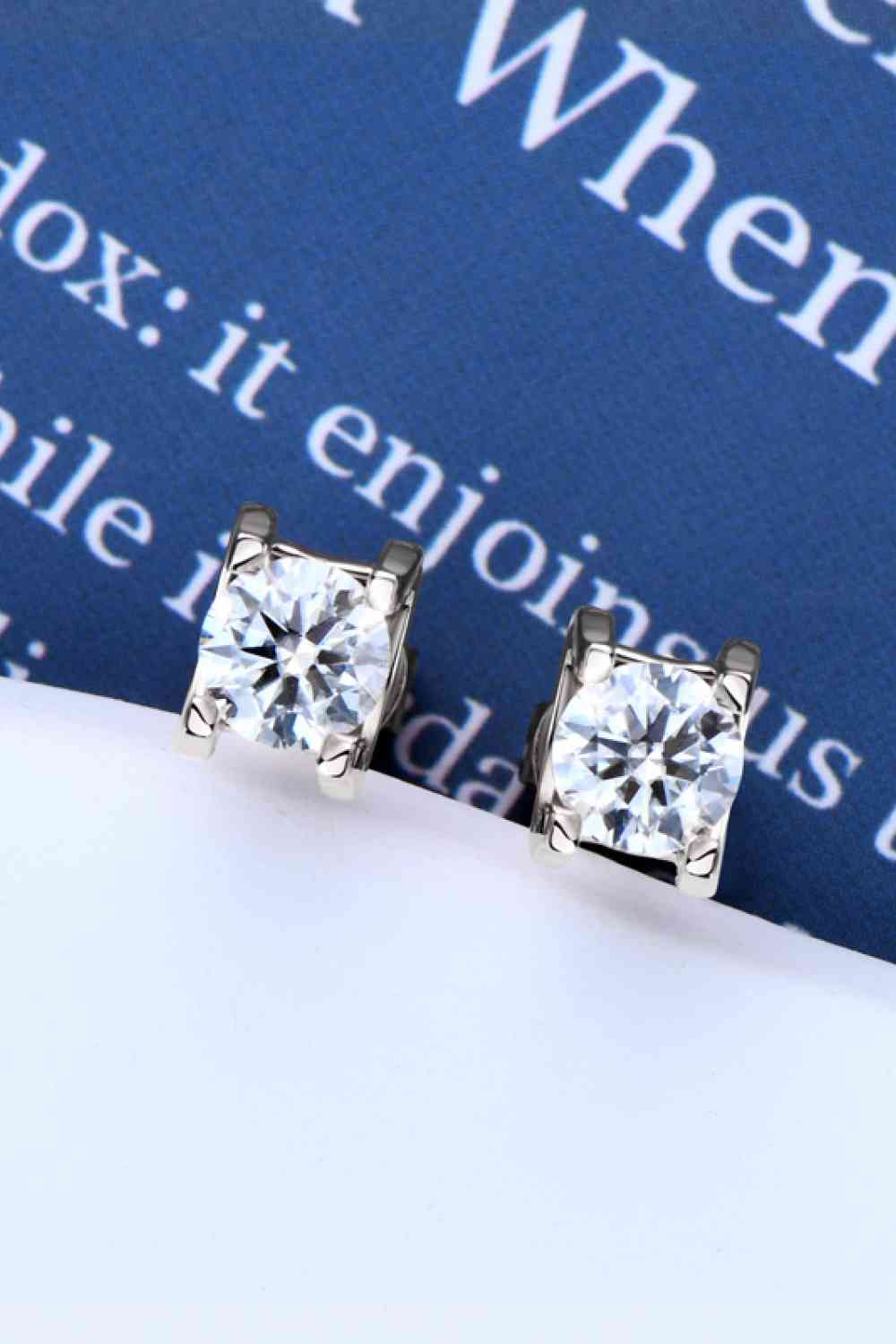 Moissanite 925 Sterling Silver Stud Earrings - Flyclothing LLC