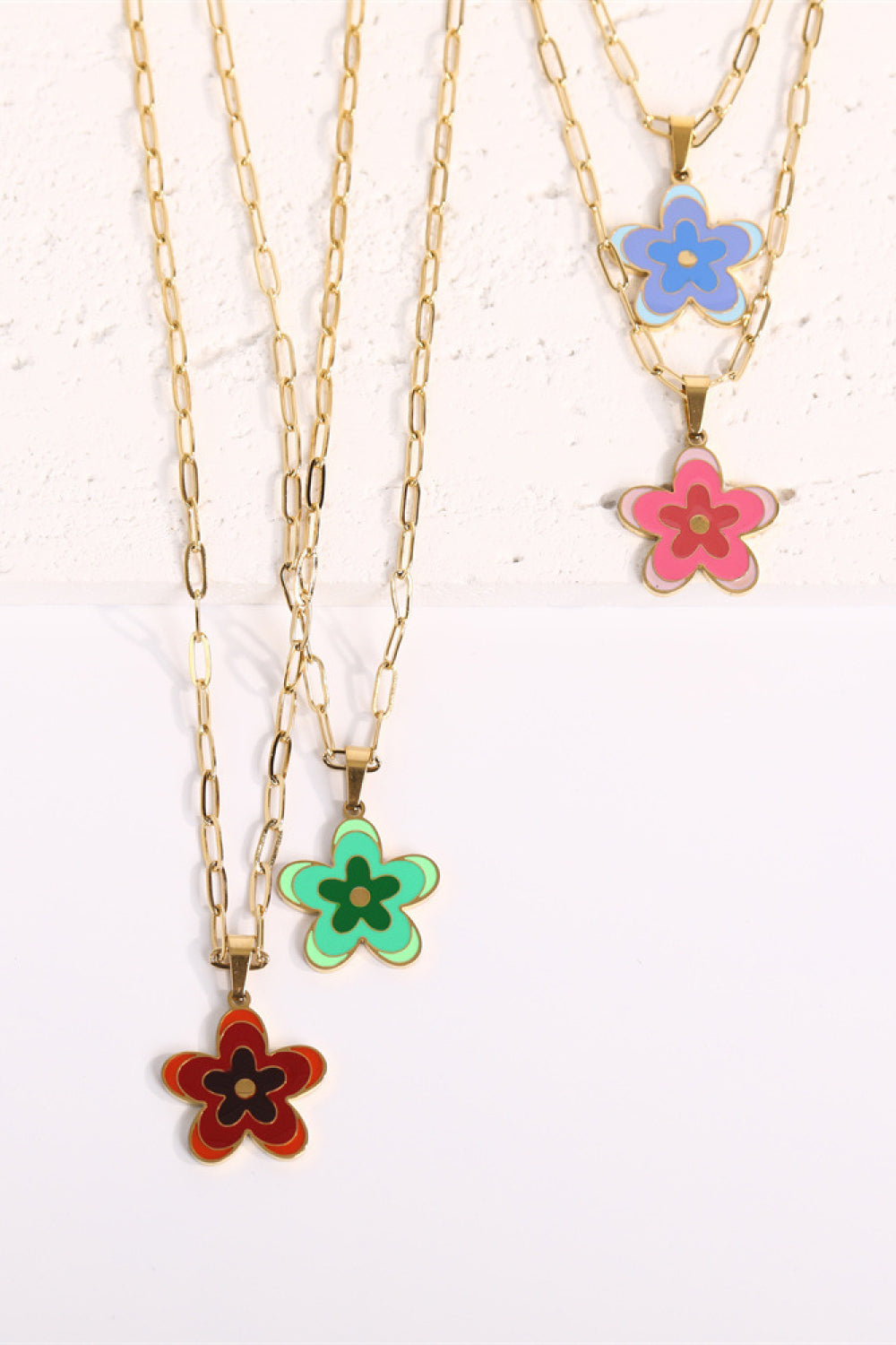 Flower Pendant Stainless Steel Necklace - Flyclothing LLC