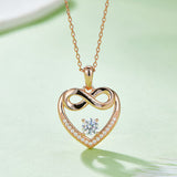 Moissanite 925 Sterling Silver Heart Necklace - Flyclothing LLC