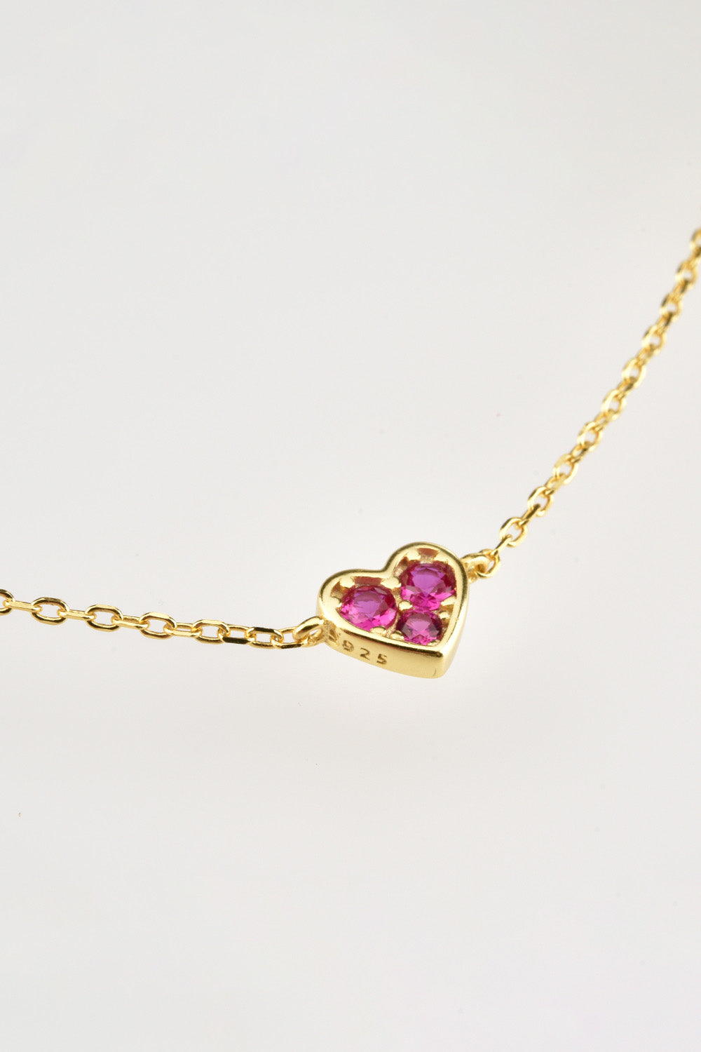 Inlaid Zircon Heart Necklace - Flyclothing LLC