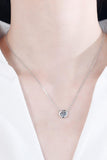 Moissanite Round Pendant Chain Necklace - Flyclothing LLC