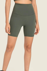 Seamless High-Rise Wide Waistband Biker Shorts - Flyclothing LLC