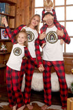 MERRY CHRISTMAS Graphic Top and Plaid Pants Set