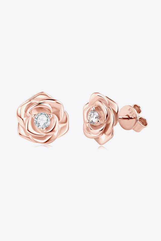 Moissanite Flower 925 Sterling Silver Earrings - Flyclothing LLC