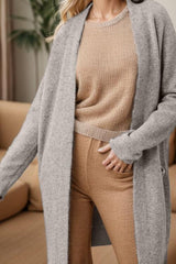 Open Front Long Sleeve Cardigan - Flyclothing LLC