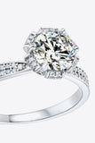 925 Sterling Silver 1 Carat Moissanite Ring - Flyclothing LLC