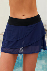 Full Size Layered Swim Skirt - Trendsi