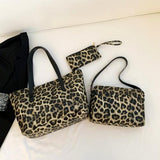 3-Piece Leopard PU Leather Bag Set - Flyclothing LLC