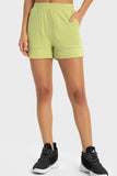 Elastic Waist Sports Shorts with Pockets - Flyclothing LLC