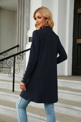 Long Sleeve Open Front Cardigan - Flyclothing LLC