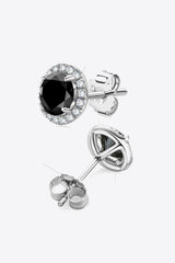 Two-Tone 4-Prong Moissanite Stud Earrings - Flyclothing LLC