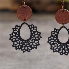 Geometric Cutout Dangle Earrings - Flyclothing LLC