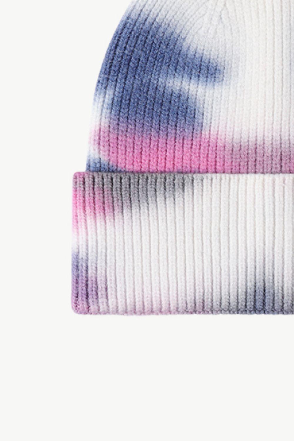 Tie-Dye Cuffed Knit Beanie - Flyclothing LLC