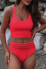 Scoop Neck Sleeveless Swim Set - Flyclothing LLC