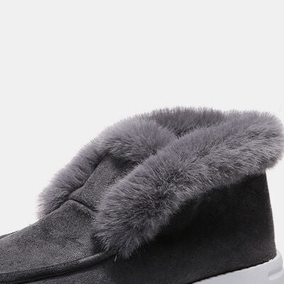 Furry Suede Snow Boots - Flyclothing LLC