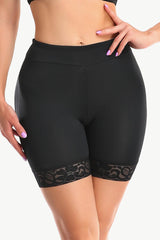 Full Size Lace Trim Lifting Pull-On Shaping Shorts - Flyclothing LLC