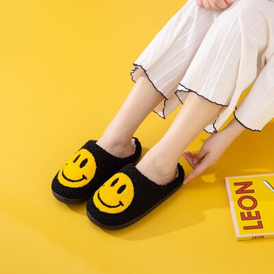 Melody Smiley Face Slippers - Flyclothing LLC