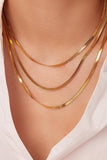 Triple-Layered Snake Chain Necklace - Flyclothing LLC