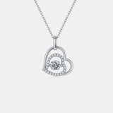 Moissanite 925 Sterling Silver Heart Necklace - Flyclothing LLC